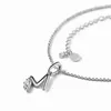 Vendita calda S925 lettera M in argento sterling intarsiata con collana pendente in pietra di luna per gioielli versatili di moda squisita da donna