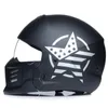 Casques de moto approuvés par le DOT casque de sécurité modulaire demi-visage Motocross rétro complet pour adultes 2 cadeaux gratuits