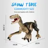 Electric/RC Animals Laser Tracking RC Dinosaur Toys for Kids Remote Control Robot Verisimilitude Sound Spray for Kids Boys Girls Children's Gifts 230724