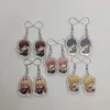 Dangle Oorbellen 5 Paar 1 Set Drop Acryl Kettingzaag Man Cartoon Anime Oor Hangers Sieraden Zus Meisje Gift