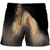 Shorts pour hommes Mens Speckled Tie Dyeing Series Print Beach 3D Imprimé Hommes Funny Summer Surf Hip Hop Sweatpants