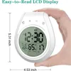 Relojes de pared Reloj de ducha digital Impermeable Baño Temporizador Cocina Pantalla LCD Formato de 12/24 horas