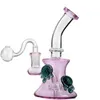 narguilés Bongs en verre Recycler Plates-formes pétrolières Base conique Pommeau de douche en ligne Perc Conduites d'eau 9 "pouces évider deux fonctions Bubbler Beaker