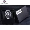 ForSining Diamond Montre Design Silver Rostfri Automatisk Dragon Display Men Homme Luxury Watches Wrist Brand Classic Top Steel H210p