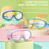 Schwimmbrille, Candys Farbe, groß, wasserdicht, Anti-Beschlag-Rahmen, Schwimmbrille mit Ohrstöpseln, Anti-Beschlag-Passform, Augenbrille für Kinder, Mädchen, Jungen, HKD230725