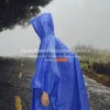 Imperméables 3 En 1 Randonnée Poncho Manteau De Pluie Sac À Dos Bâche Imperméable Avec Capuche Chasse Poncho Camping En Plein Air Tente Tapis Auvent Abri x0724