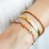 Bracciale personalizzato con nome smaltato Bracciale personalizzato con lettera a colori Bracciale personalizzato con gioielli in acciaio inossidabile Regalo da donna 230725