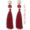 Dangle Earrings Ethnic Jewelry Pearl Silk Cotton Tassel For Women 2023 Wholesale Wedding Party Jewellery Accessories Boucle D'oreille