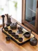 Tazas de té Juego de arcilla púrpura Lujo Viaje chino Creativo Portátil Kung Fu Olla y taza Porcelana Teteras Productos para el hogar 50 230724