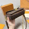 Läder axelväska kvinnor pochette crossbody väska handväska metis östra västra m46279 m46595