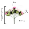 Fleurs séchées Nouvelle rose rose soie pivoine bouquet de fleurs artificielles grosses têtes bourgeons pas cher fausses fleurs adaptées à la décoration de mariage en famille R230725