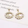 11 Style Stud 18K Gold Plated 925 Silver Luxury Brand Designers Letters Stud Geometric Famous Women Round Crystal Rhinestone Pearl Earring Wedding Party Jewerlry