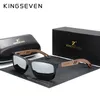 Kingseven 100% spolaryzowane vintage drewniane drewniane męskie męskie drewniane drewniane UV400 Modna moda Gafas de Sol 230725