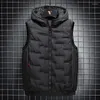 Men's Vests Autumn Winter Hooded Sleeveless Jacket For Men Fashion Warm Male Vest Light Plus Size Mens Work Waistcoat