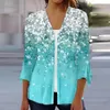 Women's Blouses Women Cardigan Single Breasted Floral Printed Vacation Wear Open Front Loose T-shirt For Casual