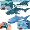 Electric/RC Animals Interactive Puzzle Simulation Remote Control Shark Long-Range Laddningsförfalskning Val Shark Children's Toy Boat Happy VD65 230724