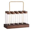 Storage Bottles 10Pcs Single Dose Coffee Bean Cellar Tube With Wooden Display Stand Dosing Glass Vials And Lids For Heartwarming Gift
