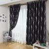 Cortina ondulada folha dourada cortinas blackout de alto sombreamento persianas grossas cortinas porta ilhó para sala de estar quarto infantil