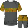 Survêtements pour hommes impression 3D africain Dasiki T Sirt sort costume été tri manches hommes Folk tenues personnalisées ensembles de grande taille