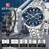 Montres-bracelets Design REWARD VIP Montres d'affaires pour hommes en acier inoxydable Quartz étanche chronographe lumineux Sport montre-bracelet 230724