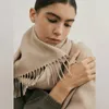 Scarves Luxury Faux Cashmere Winter Scarf Women Adult Solid Autumn Fashion Designer Poncho Scarfs For Ladies Wrap