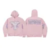 Womens Hoodies Sweatshirts Vintage Cross Angel Zip Up Women Harajuku Long Sleeve Letter Print Sweatshirt Hip Hop Gothic Streetwear Y2k Clothes 230724