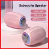 Bärbara högtalare rosa högtalare Bluetooth kraftfull bärbar Bluetooth -högtalare Box Outdoor Sound Box Waterproof Bass Sound Card FM RA R230725