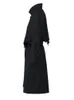 Women S Trench Coats Eam Black Back Button duży rozmiar długi rękaw klapowy luz luźny wiatrakowy wiatrowa jesień 2023 17a599 230725