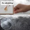 Tappeti Tappeto grigio per soggiorno Tappeto peluche Camera da letto Pavimento Tappetini soffici Tappeti antiscivolo Decorazioni per la casa Tappeti morbidi in velluto Coperta per camera dei bambini R230725