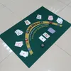 Outdoor Games Activities Double-Sided Poker Game Mat Craps Table Blackjack Casino Felt Roll-up Casino Roulette Tabletop Mat For Party Bar Board Game 230725