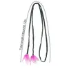 Sweet Tulip Flower Yarn Lace Up Cotton Long Hair Bands For Women Girls Elegant Floral Hair Rope Tied Hair Accessories