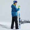 Casaco unissex para crianças roupas de neve à prova d'água respirável adolescente crianças menina snowboard jaquetas esportivas conjunto de calças meninos terno de esqui ao ar livre 16 anos HKD230725