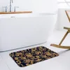 Tapis baroque fleur feuilles entrée paillasson tapis de cuisine antidérapant tapis salon bienvenue maison couloir tapis salle de bain paillassons