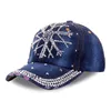 Benutzerdefinierte Strasshut Weihnachtshüte lässig Casquette Women Baseball Mütze Mädchen Sparkle Strass Lady Cap