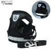 Dog Harness And Leash Set Reflective Breathable Adjustable Vest With Light For Cat Rabbit Small Medium Dogs Supplies XS/S/M/L/XL L230620