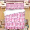 Pink Roller Rabbit 3D Printed Bedding Set Duvet Covers cases Comforter Bedding Set Bedclothes Bed Linen L230704