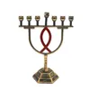 Altro Casa Giardino Stella di David Menorah Decorazione Je 7 Ramo Hanukkah Lega color oro Giudaismo Utensili da chiesa Candelabro 230725