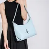 vente en gros sac à bandoulière pour femme 5 couleurs simple et polyvalent couleur unie sac à main en cuir lisse personnalité argent métal dames pochette rétro sacs à main 1026 #