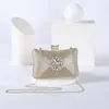 Evening Bags Womens Clutch Bag Party Purse Luxury Wedding for Bridal Exquisite Crystal Ladies Handbag Apricot Silver Wallet 230725