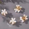 Klipy do włosów 6pcs mini perłowe barrettes dla kobiet dziewczyny słodkie sztuczne szpilki kwiatowe imprezowe ślub codziennie
