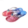 Slippers EOFK Women Flip Flops Summer Shinny Glitter Casual PVC Beach Slippers Comfortable Light Ladies Leisure Vacation Slippers L230725