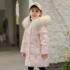 Down Coat Kids Parka Snowsuit Winter Jacket For Girls Coat Teen pojkar Vattentäta ytterkläder Barns huva varma bomull Långt yttre HKD230725