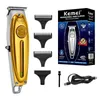 Hair Trimmer Kemei professional hair clipper all metal men's electric cordless hair clipper 0mm bald T blade finishing machine 194 230724