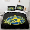 3D-gedrucktes Fußball-Club-Bettwäsche-Set, Bettbezug mit Bezug, Doppelbett, Einzelbett, King-Size-Bett, L230704