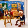 Blokken Wereld Beroemdheden Serie Van Gogh Sterrennacht Beethoven Piano Einstein Gebouw Woondecoratie Speelgoed voor Kinderen Geschenken 230724