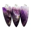 Nieuwe Waterdruppel Kegel Bullet Head Hanger Healing Charm Natuursteen Crystal Making Ketting Sleutelhanger Accessoires