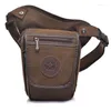 Waist Bags High Quality Canvas Men Drop Leg Bag Military Motorcycle Ride Travel Male Belt Bum Fanny Pack Small Messenger Shoulder