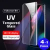 1-4pcs Glass temperato a copertura completa per Oppo Reno 6 Pro Plus 5 4 3 Pro 5G UV Glass Protective Film Schermata Protettore UV Glue L230619