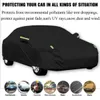 Car Sunshade Waterproof Full Car Cover Outdoor UV Rain Snow Dust Shelter Protection BlackSilver Auto Sedan Case Cover SXXL x0725
