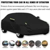 Auto Zonnescherm Waterdicht Full Car Cover Outdoor UV Regen Sneeuw Stof Onderdak Bescherming BlackSilver Auto Sedan Case Cover SXL x0725